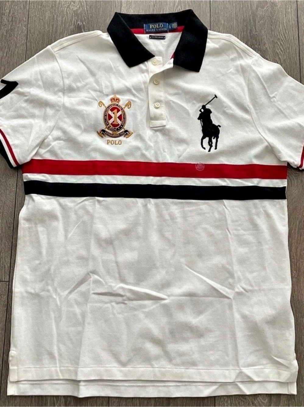 Polo Ralph Lauren Custom Slim Fit Big Pony Polo Shirt Large NEW